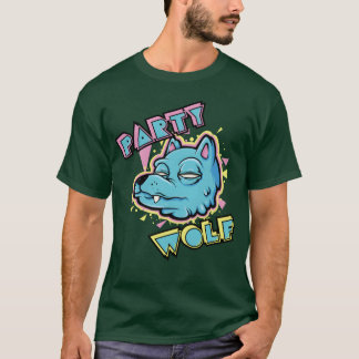Funny Party Wolf Lover 80 s Culture Party Animal f T-Shirt