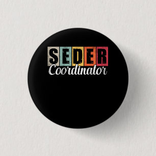 Funny Passover Seder Coordinator Jewish Passover L 3 Cm Round Badge