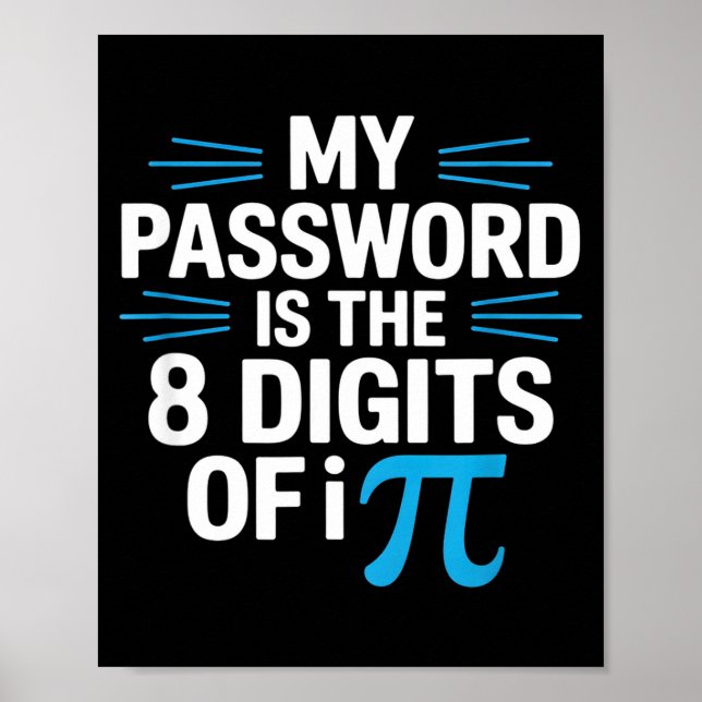 Funny password saying math humour sarcastic Funny  Poster (Front)