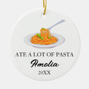Funny Pasta Gifts for Women,Ravioli Spaghetti Gift Ceramic Ornament