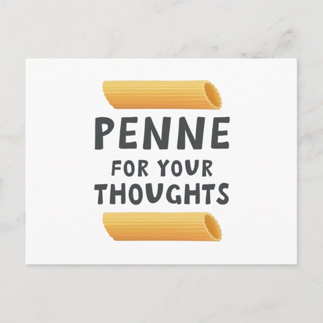 Funny Pasta Pun Postcard (Front)