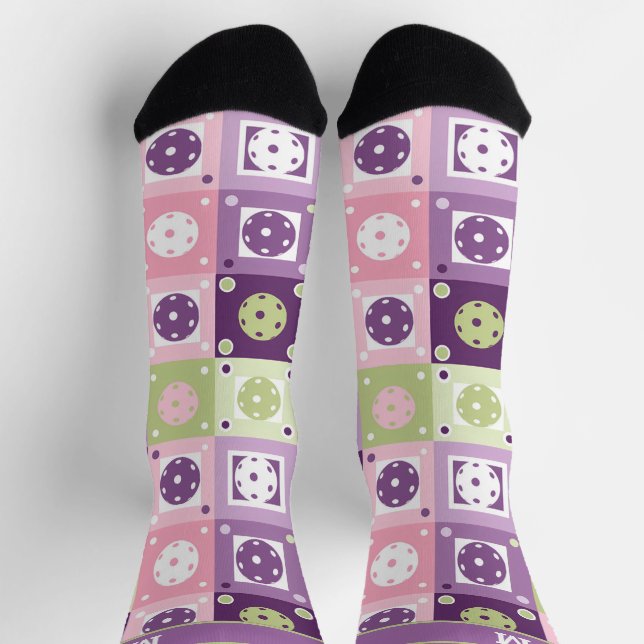 Funny pastel colours  Pickleball  Socks (Top)