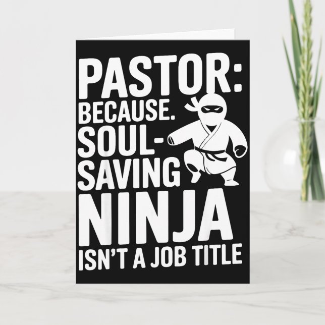 Funny Pastor Humor Christian Faith Leadership Joke Card (Front)