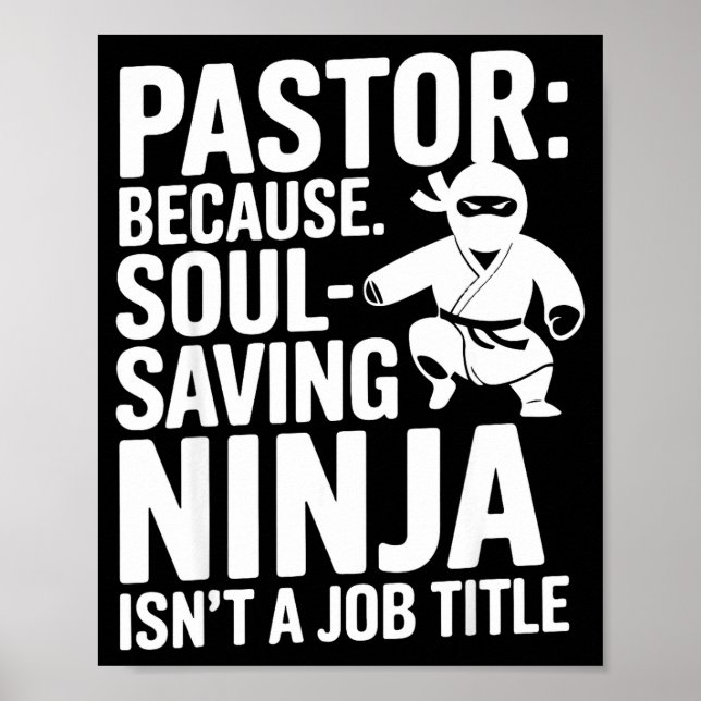 Funny Pastor Humor Christian Faith Leadership Joke Poster (Front)