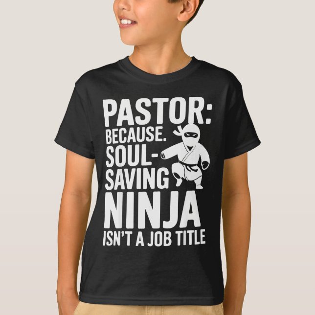 Funny Pastor Humor Christian Faith Leadership Joke T-Shirt (Front)