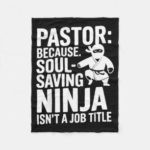 Funny Pastor Humour Christian Faith Leadership Jok Fleece Blanket