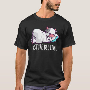 Funny Pasture Bedtime Cute Cow Sleeping Pyjamas PJ T-Shirt