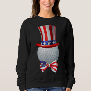 Funny Patriotic America Flag Golf 4th Of July Mum Sweatshirt