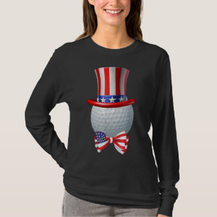 Funny Patriotic America Flag Golf 4th Of July Mum T-Shirt