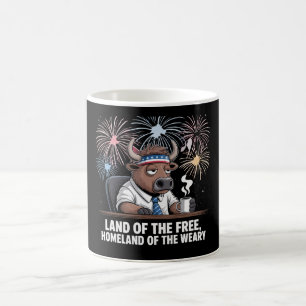 Funny Patriotic Buffalo Tired Office Worker Coffee Mug