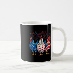 Funny Patriotic Chicken Trio Meme Stars Stripes Fi Coffee Mug