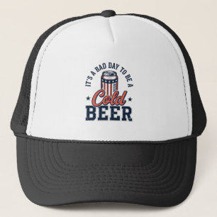 Funny Patriotic Cold Beer Vintage Vector Shirt Des Trucker Hat
