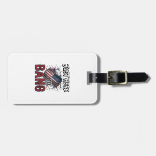 Funny Patriotic Firecracker Vintage 4th of July Sh Luggage Tag
