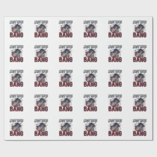 Funny Patriotic Firecracker Vintage 4th of July Sh Wrapping Paper