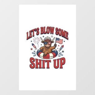Funny Patriotic Highland Cow Fireworks Shirt (2)_1