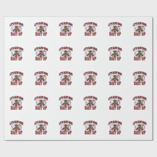Funny Patriotic Highland Cow Fireworks Shirt (2)_1 Wrapping Paper