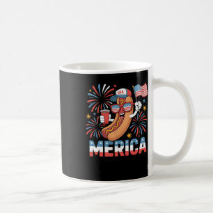 Funny Patriotic Hotdog merica Style 4th Of July Bb Coffee Mug
