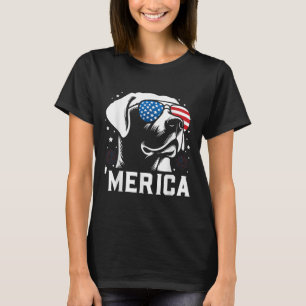 Funny Patriotic Labrador Retriever Merica Happy 4t T-Shirt