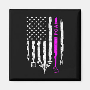 Funny Patriotic Pca Usa Flag Nurses Week Gifts 4th Magnet