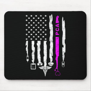 Funny Patriotic Pca Usa Flag Nurses Week Gifts 4th Mouse Pad