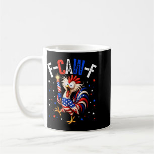 Funny Patriotic Rooster 4th Of July Aamerican Flag Coffee Mug