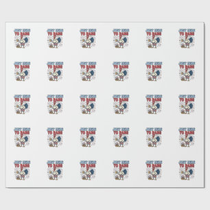 Funny Patriotic Rooster Fireworks Beer Shirt Desig Wrapping Paper