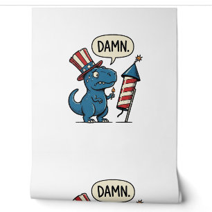 Funny Patriotic T-Rex Firework Shirt Design_1 Wallpaper