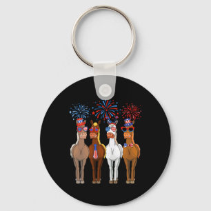 Funny Patriotic Us Flag 4th Of July Horse Usa Patr Key Ring