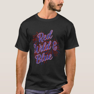 Funny Patriotic USA American 4th July Flag Firewor T-Shirt