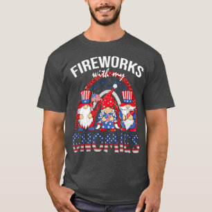 Funny Patriotics Pride Gnomes Gnomies Usa 4th Of J T-Shirt