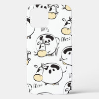 Funny pattern with childish animals. Vintage clip-
