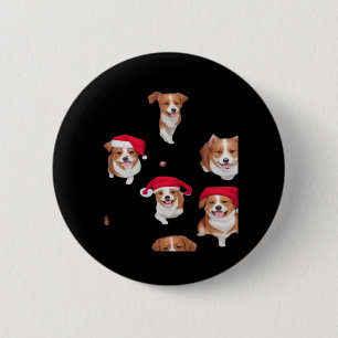 funny patterns christmas yule yuletide Classic T-S 6 Cm Round Badge