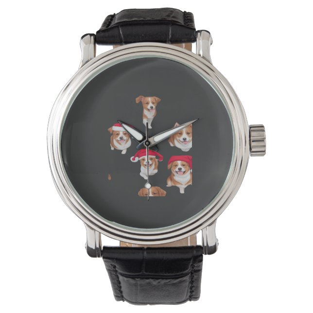 funny patterns christmas yule yuletide Classic T-S Watch (Front)