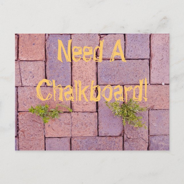 Funny Paving Stones Weeds Walkway Photo Postcard (Front)