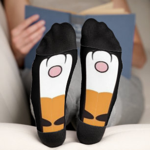 Funny paw cat kitten leg Feet Socks Knee Animal
