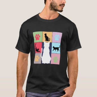 Funny paw kitten squad kitten parent cute cat kitt T-Shirt