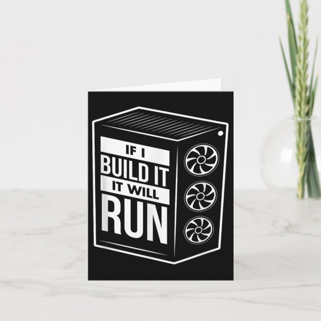 Funny Pc Builder Shirt - Computer Builder &amp; Pc Card (Front)