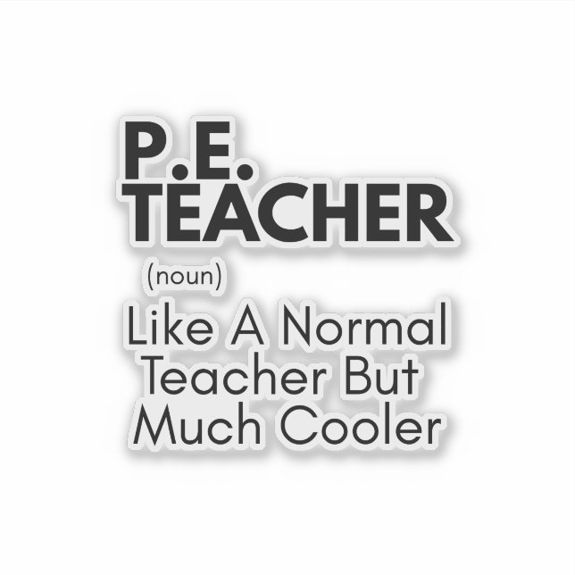 Funny PE Teacher Defined  (Front)