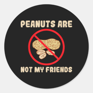 Funny Pea Allergy 1 Classic Round Sticker