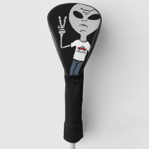 Funny Peace Alien Golf Head Cover
