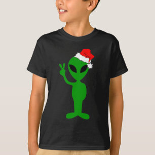 Funny peace alien santa T-Shirt