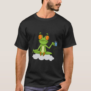Funny Peace Frog Yoga Gift Yogi Namaste Om Meditat T-Shirt