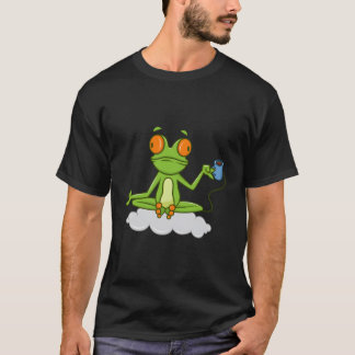 Funny Peace Frog Yoga Gift Yogi Namaste Om Meditat T-Shirt