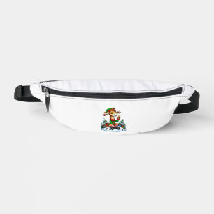 Funny Peace Hand Giraffe Elf Christmas Womens Mens Bum Bags