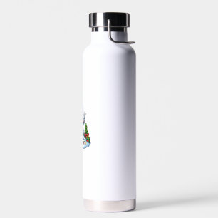 Funny Peace Hand Maltese Christmas Lights Womens M Water Bottle
