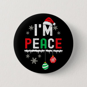 Funny Peace I Come In Peace Christmas Couple Match 6 Cm Round Badge