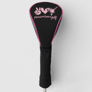 Funny Peace Love Golf Player Sport Lovers Head Cover
