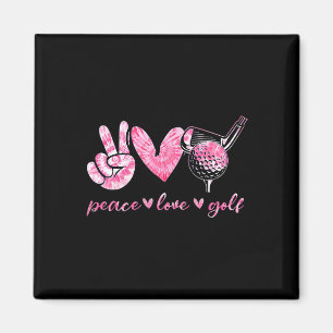 Funny Peace Love Golf Player Sport Lovers Magnet