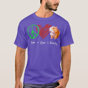Funny Peace Love Guinea Pigs Graphic Women Men Gui T-Shirt