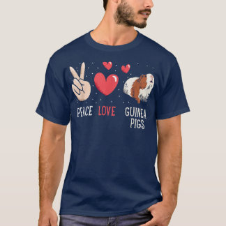 Funny Peace Love Guinea Pigs Graphic Women Men Gui T-Shirt